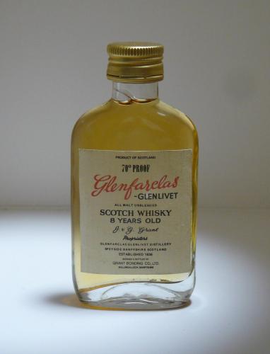 GLENFARCLAS-GLENLIVET 8年 70年代 英国流通品 70°PROOF