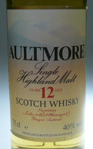 AULTMORE 12年 John & Rob Harvey 1980年代後半 英国流通品