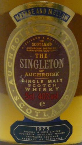 THE SINGLETON OF AUCHROISK 1975 創業2年目