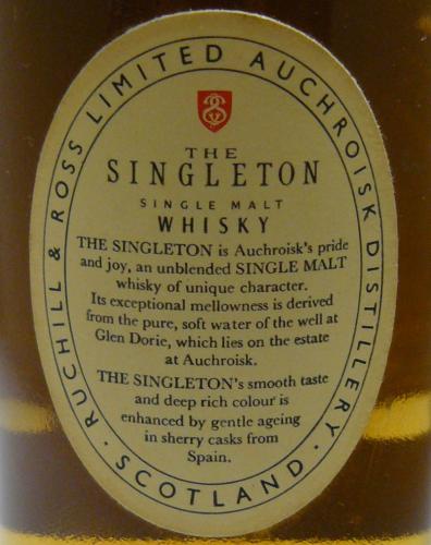 THE SINGLETON OF AUCHROISK 1975 創業2年目