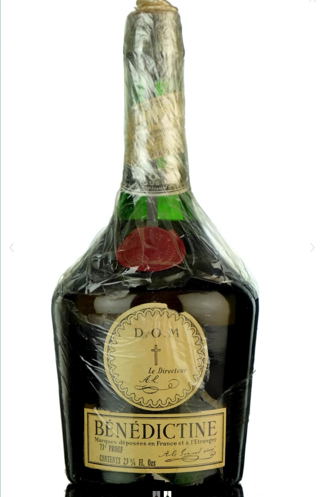 ベネディクティン ＤＯＭ 旧ボトル 正規品 40度 750ml - 酒