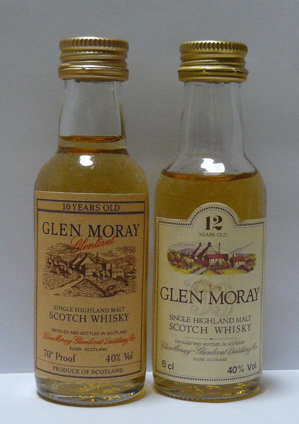 Auld River Whisky ウイスキー オールドボトル スコッチ ビンテージ専門店 Glen Moray グレンマレイ10年 70年代末 12年 90年代初頭 英国流通ミニチュア