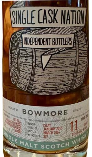 BOWMORE 11年 2013 1st Fill Oloroso Sherry HHD 　