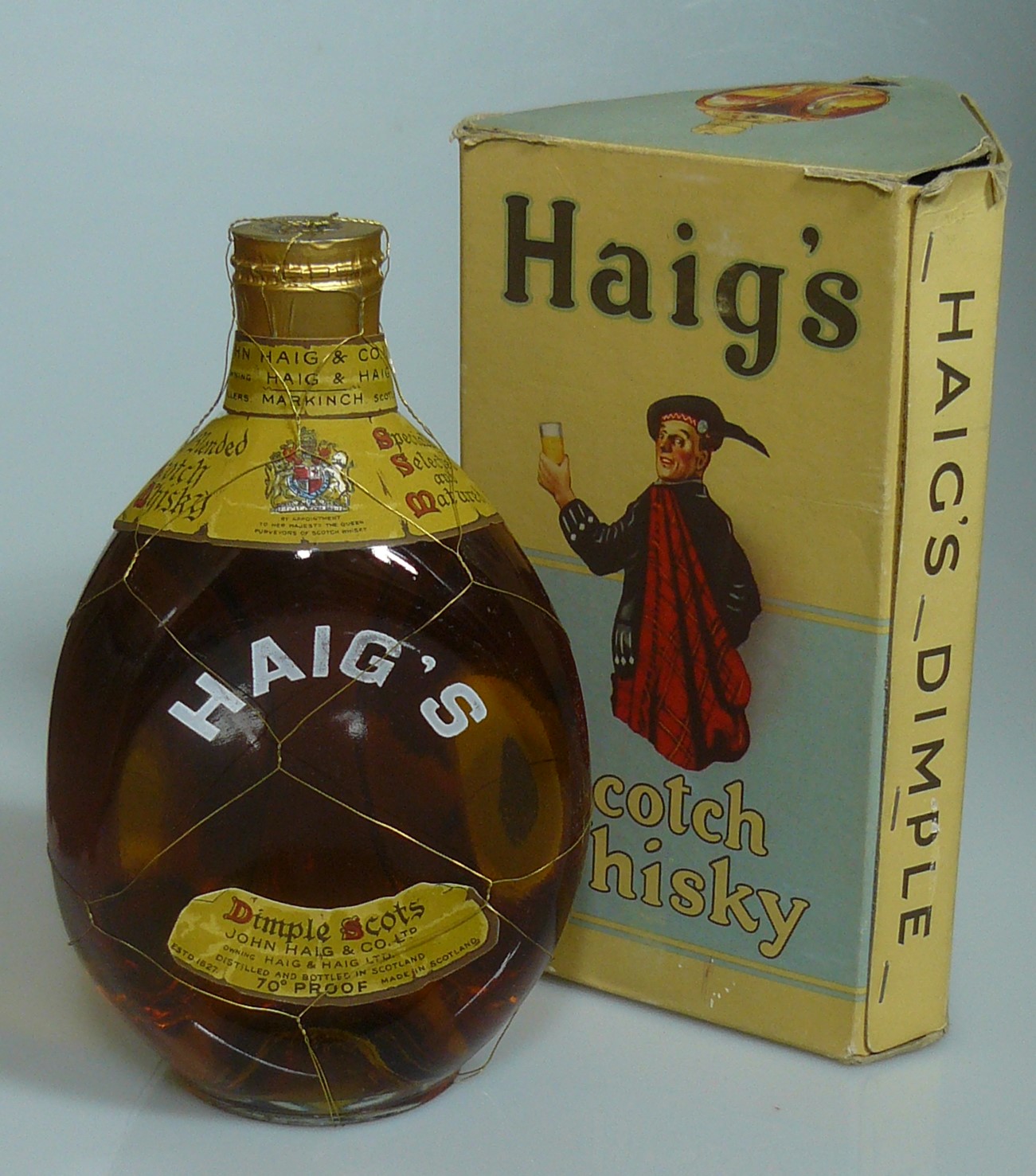 Auld River Whisky ウイスキー・オールドボトル・スコッチ・ビンテージ専門店 / HAIG'S Dimple Scots  1950-60年代 Tin Cap 英国流通 箱入美品