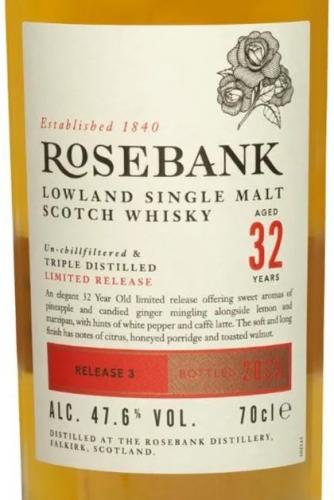 Rosebank ローズバンク32年 2023 Release リリース 3 閉鎖前ラストストック