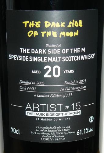 THE DARK SIDE OF THE M マッカラン20年 2005 LMDW